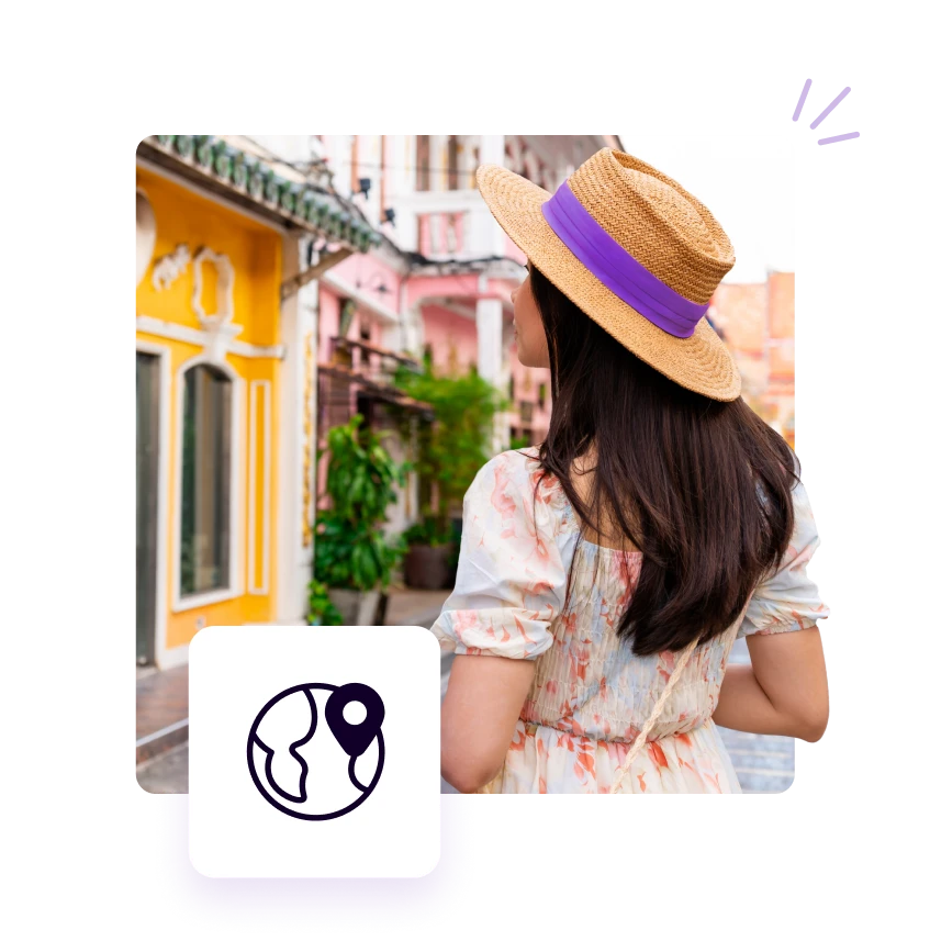 Compras en el exterior Mujer realizando compras en el exterior